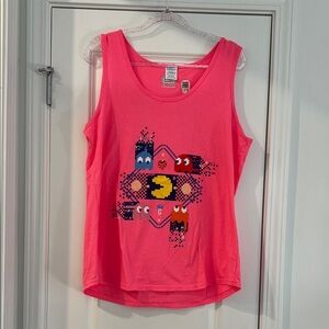 Pac-Man Graphic Tank Top in Bright Pink